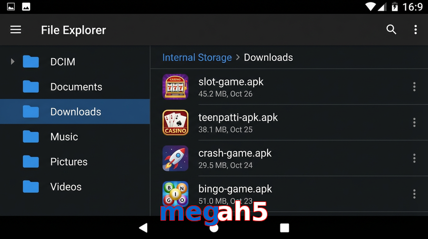Main screen of Megah5 gameapk page for PK players